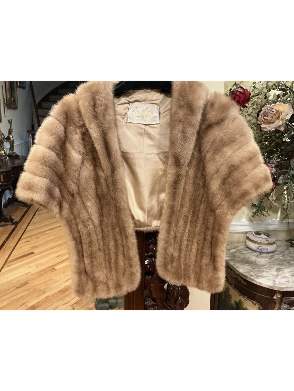 Real Shawl Real Mink Fur Free Size